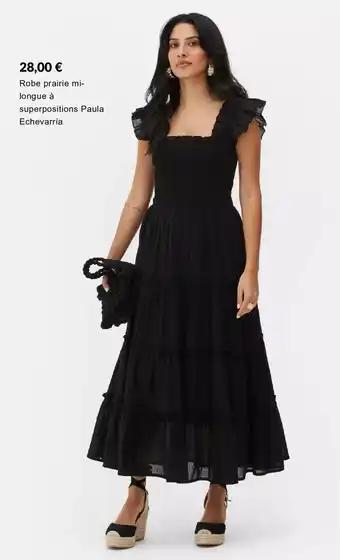 Robe prairie mi- longue à superpositions Paulal Echevarría
