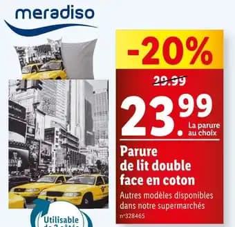meradiso Parure de lit face en coton