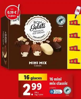 BON GELATI 16 mini mix classic
