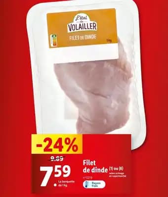 L'ÉTAL DU VOLAILLER Filet de dinde