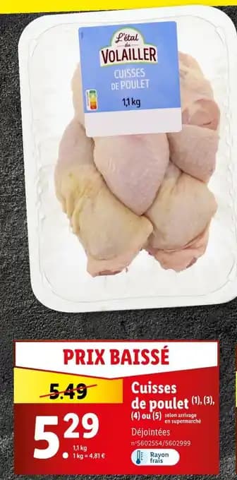 L'étal du Volailler Cuisses de poulet