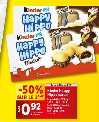 Kinder Kinder Happy Hippo cacao