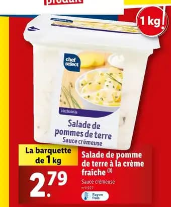 CHEF SELECT Salade de pomme de terre à la crème fraîche