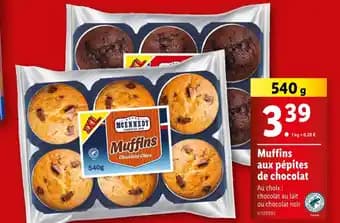 MCENNEDY Muffins aux pépites de chocolat