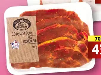 L'étal du Boucher 4 côtes de porc échine à la provençale