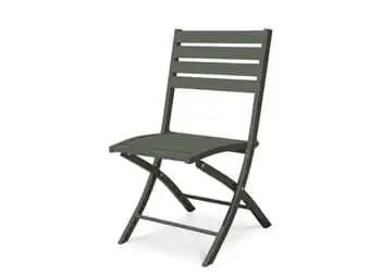 Chaise pliante de jardin en aluminium Marius vert kaki