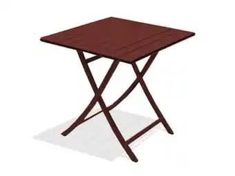 Table de jardin DCB GARDEN Marius carré rouge 2 personnes