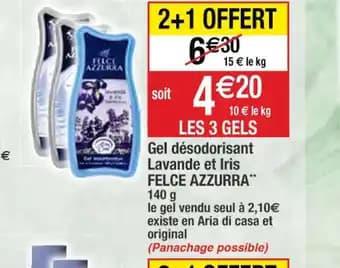 Gel désodorisant Lavande et Iris FELCE AZZURRA