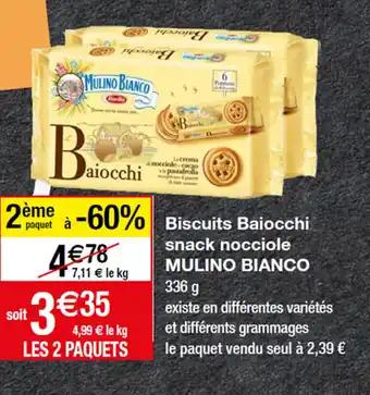 Biscuits Baiocchi snack nocciole MULINO BIANCO