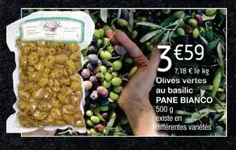 Olives vertes au basilic PANE BIANCO