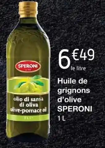 Huile de grignons d'olive SPERONI