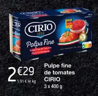 Pulpe fine de tomates CIRIO