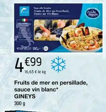 Fruits de mer en persillade, sauce vin blanc