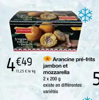 Arancine pré-frits jambon et mozzarella