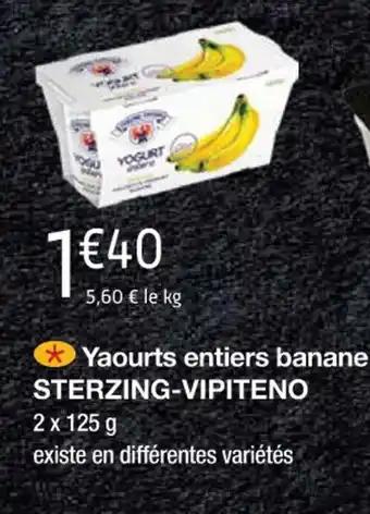 Yaourts entiers banane STERZING-VIPITENO
