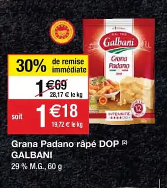 Grana Padano râpé DOP GALBANI