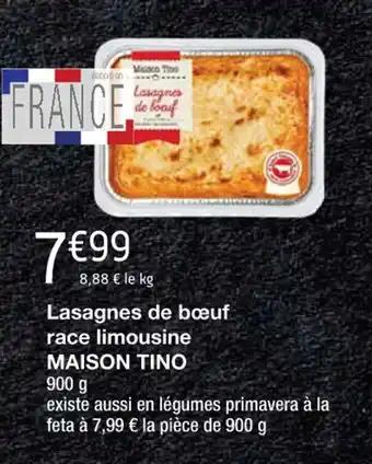 Lasagnes de bœuf race limousine MAISON TINO