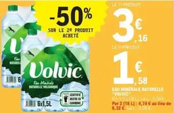 EAU MINÉRALE NATURELLE "VOLVIC"