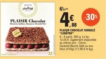 PLAISIR CHOCOLAT SURGELÉ “LENÔTRE”