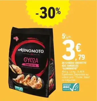 20 GYOZAS CREVETTE ASC SURGELÉS "AJINOMOTO"
