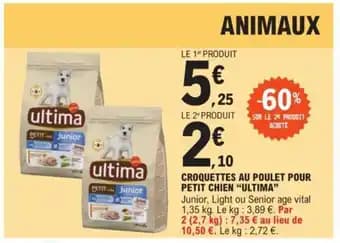 CROQUETTES AU POULET POUR PETIT CHIEN "ULTIMA"