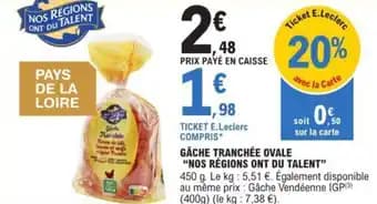 GÂCHE TRANCHÉE OVALE "NOS RÉGIONS ONT DU TALENT"