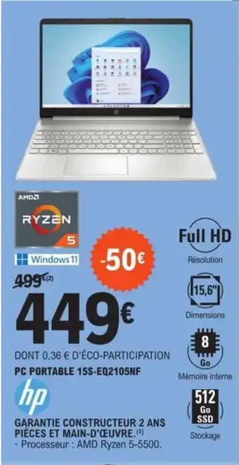 PC PORTABLE 15S-EQ2105NF