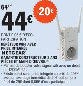 RÉPÉTEUR WIFI AVEC PRISE INTÉGRÉE