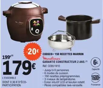 Promotion Exclusives de Cookeo + 150 recettes : Découvrez l'Offre incontournable