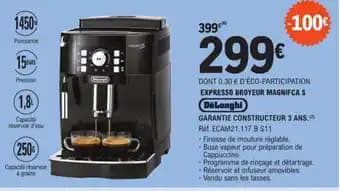 EXPRESSO BROYEUR MAGNIFCA S DeLonghi