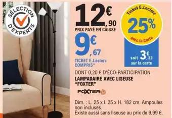 LAMPADAIRE AVEC LISEUSE "FOXTER"