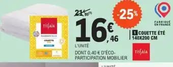 1 COUETTE ÉTÉ 140X200 CM