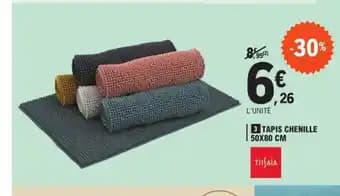 3 TAPIS CHENILLE 50X80 CM