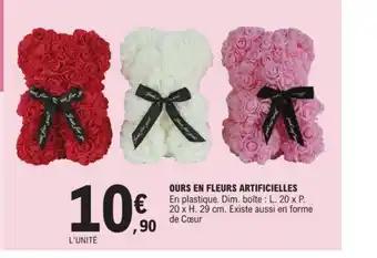 OURS EN FLEURS ARTIFICIELLES