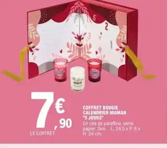 COFFRET BOUGIE CALENDRIER MAMAN "5 JOURS"