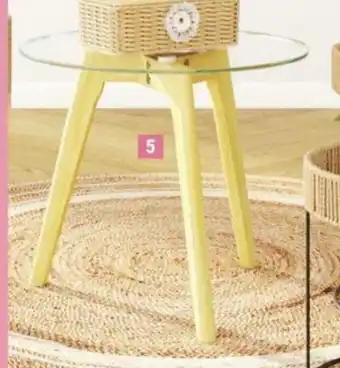 TABLE BASSE VERRE PIEDS BOIS