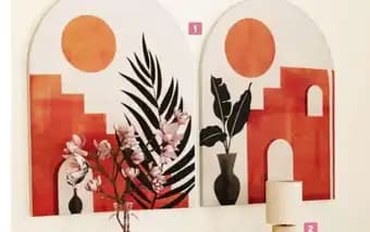 TABLEAU FORME ARCHE DÉCO BOHÈME