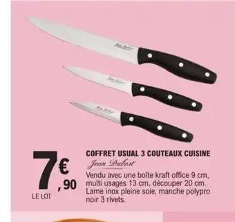 COFFRET USUAL 3 COUTEAUX CUISINE