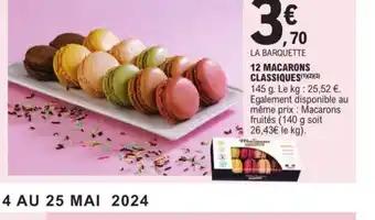 12 MACARONS CLASSIQUES