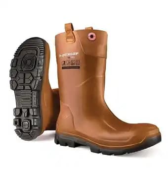 Botte de sécurité fourées RIGAIR PRO FUR S5 SRA SRC CI Dunlop marron/noir P40 - COVERGUARD - 9RFPO90040