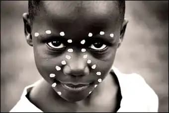 Toile enfant noir et blanc l.50 x H.70 cm