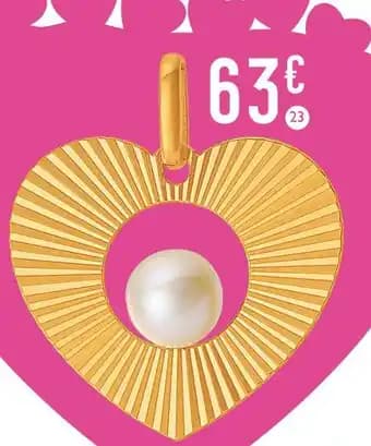 pendentif perle de culture, or jaune 0,62 g