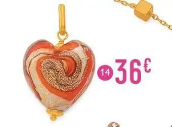 pendentif verre de Venise, or jaune 0,29 g