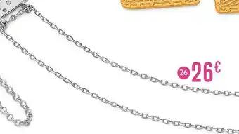 collier en argent rhodié et oxydes de zirconium, 42 cm