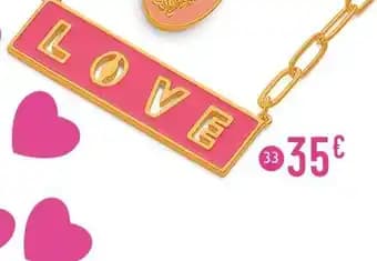 collier en plaqué or et laque, 42 cm