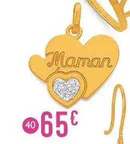 pendentif laque pailletée, or jaune 0,75 g