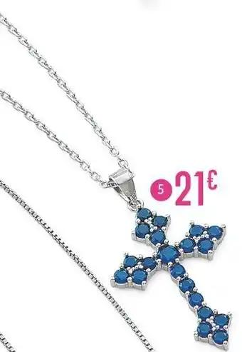 collier en argent rhodié et oxydes de zirconium, 42 cm