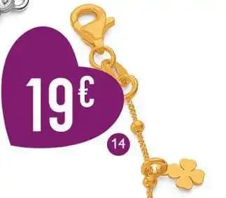 bracelet en argent doré, 16 cm