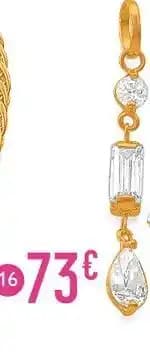 pendentif oxydes de zirconium, or jaune 0,56 g