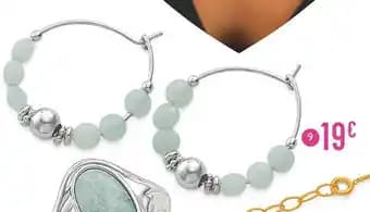 créoles en argent rhodié et calcédoines